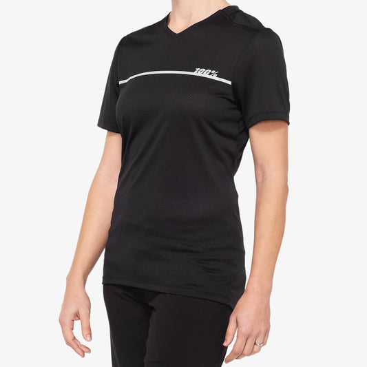 RIDECAMP Women's Short Sleeve Jersey Sz L Black/Grey 40035-00000