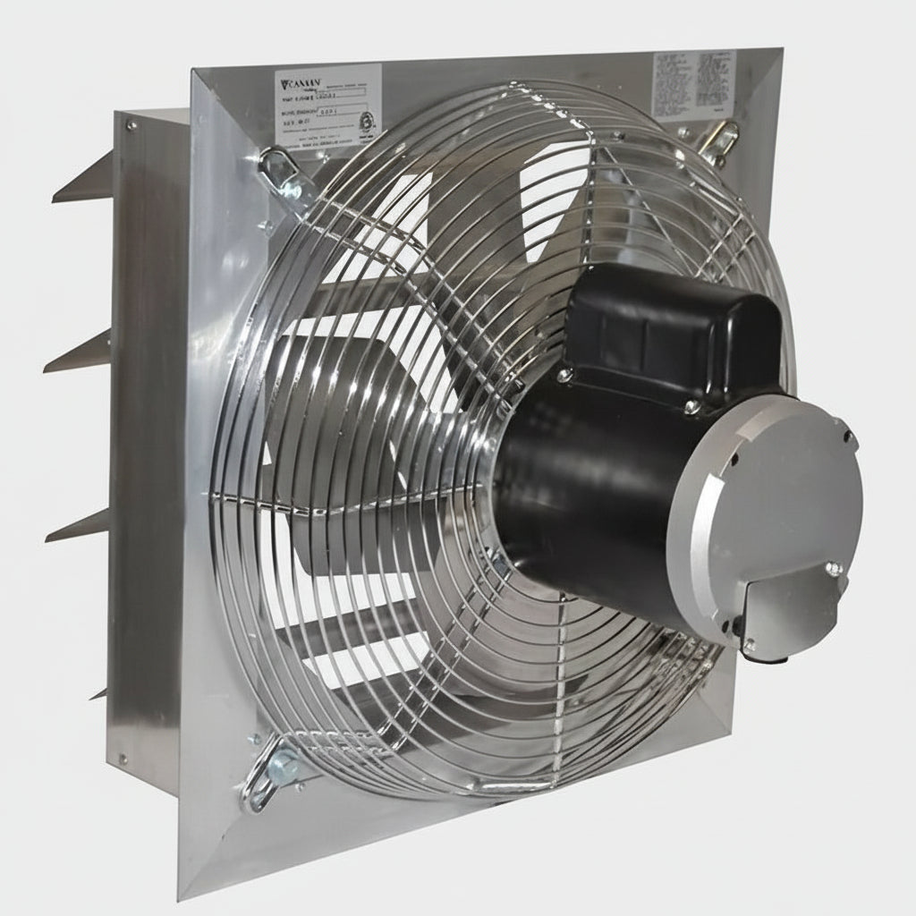 CANARM Shutter Mounted Exhaust Fan Direct Drive 5500 CFM 230/460v 1/3HP AX24-1M