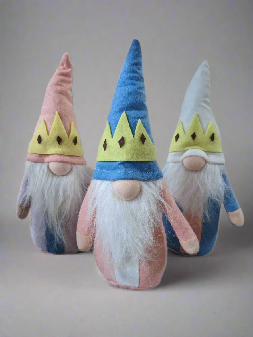 ZA@ SIX WILD WILLOWS Gnome Christmas Nativity Set Felt Fabric (8 Pieces) 11" Tall E