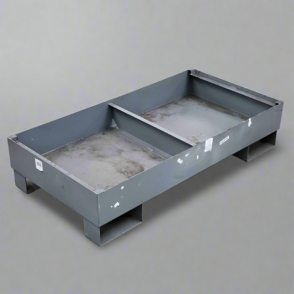 ZA Steel Metal Two Drum Base Forkliftable Spill Containment Platform