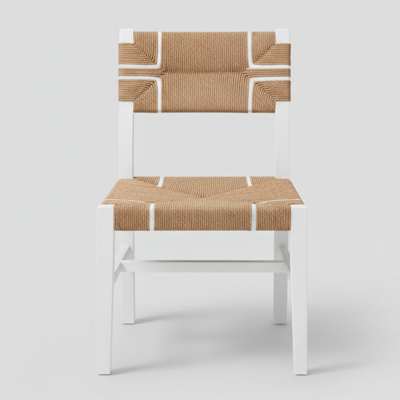 ZA@ COURTNEY LEACH Bohemian Design Talli Natural Stool 29.5"x21"x23" Brown/White 249-13888-HD