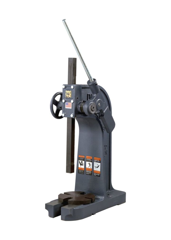 DAKE Arbor Press Ratchet Lever 3 Ton Model 1-1/2b 1-1/4" X 1/14" X 24-1/2" Grey
