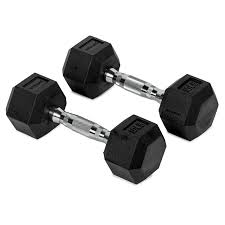 TITAN FITNESS (2 PACK) Black Rubber Coated Hex Dumbbell Single 10lb HEXDBB_10