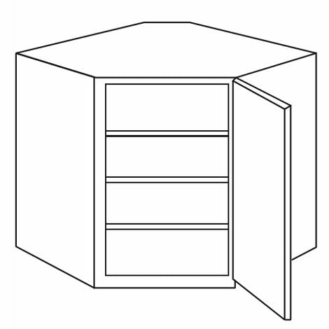 ZA@ FOREVERMARK Woodland Shaker Corner Cabinet 24"x12"x30" Brown  WDC2430