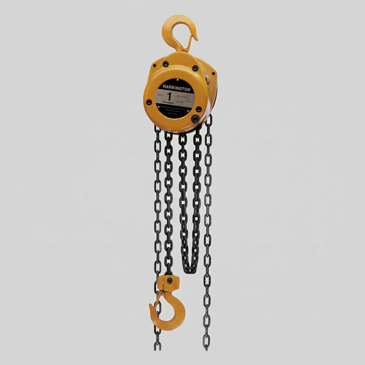HARRINGTON  1 Ton Manual Chain Hoist Hook Mount Lift 20 Ft. Yellow CF010-20