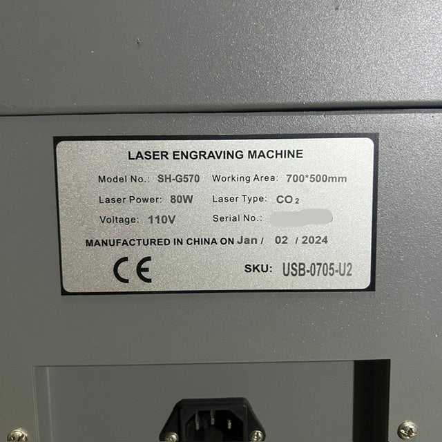 OMTECH CO2 Laser Cutter Engraving Machine 20"x28" Working Area 80W SH-G570 US5-0705-U2