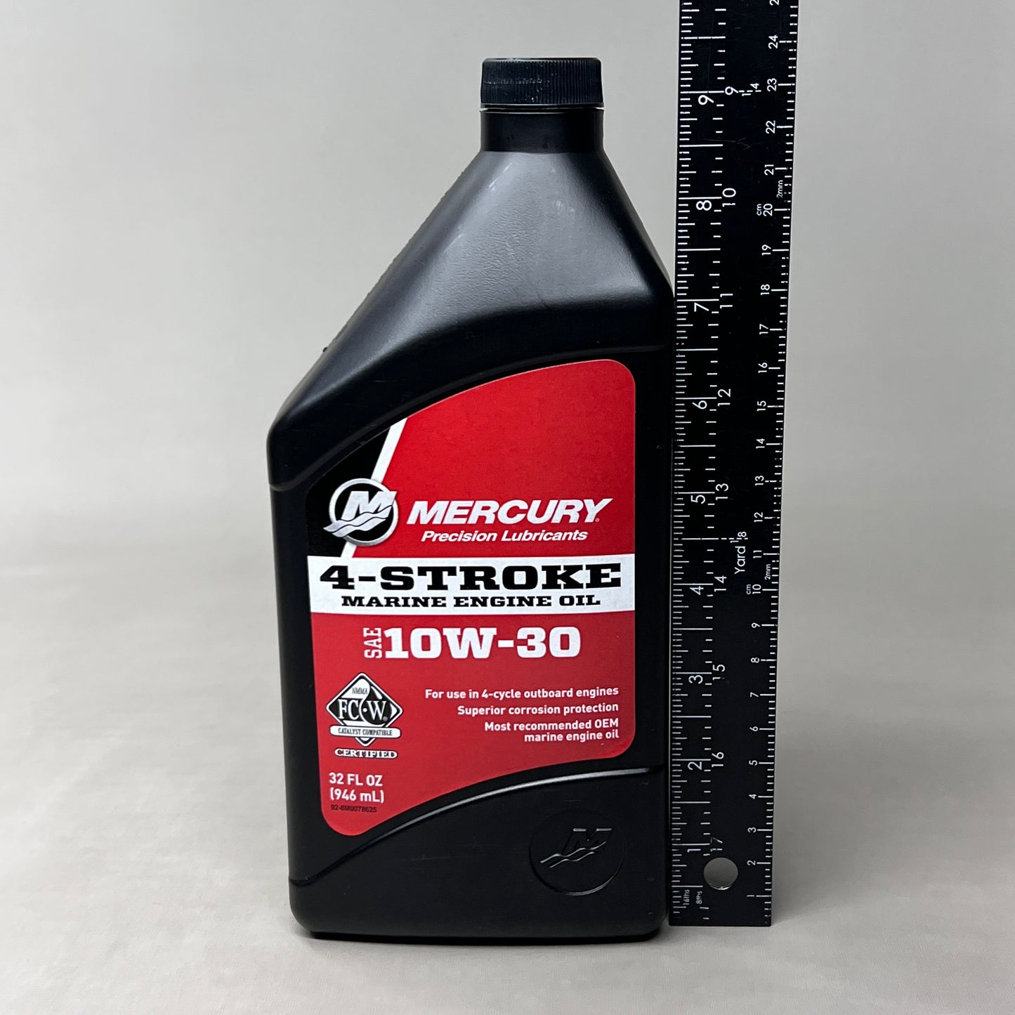 ZA@ MERCURY (6 PACK) 4-Stroke Marine Engine Oil SAE 10W-30 32 fl oz 92-8M0078625 (New) A