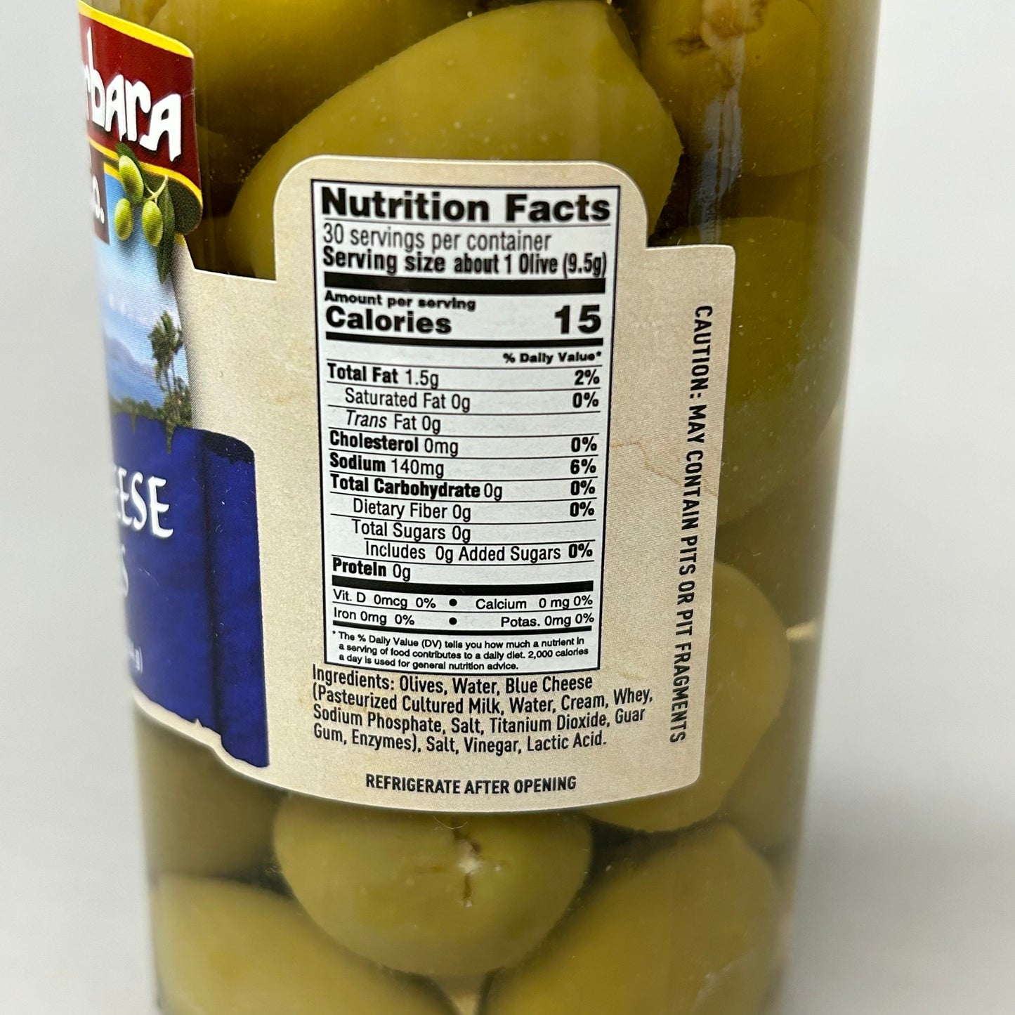 ZA@ SANTA BARBARA OLIVE CO. 6-PACK! Blue Cheese Stuffed Olives 10 oz Jars BB 11/24 (New) B