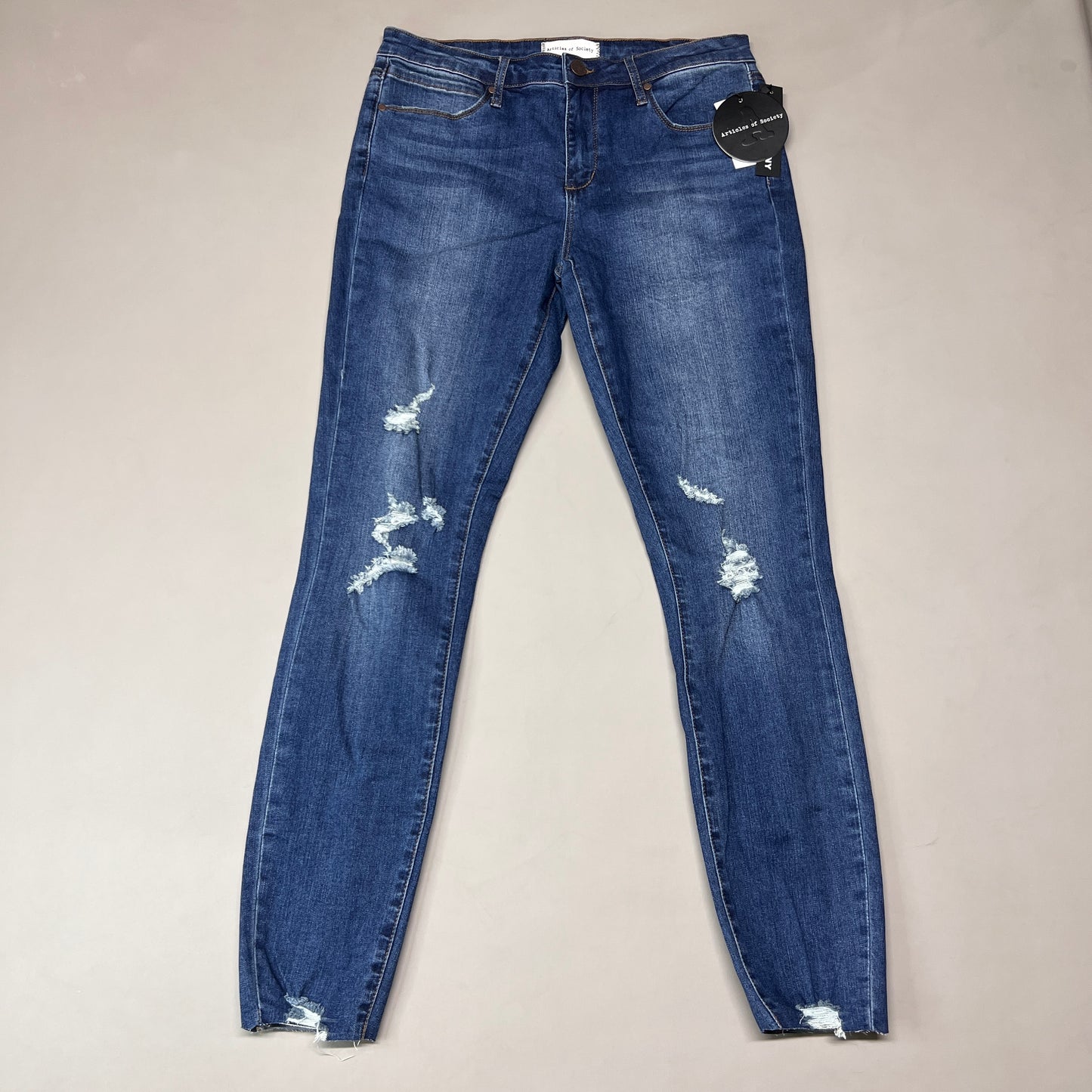ARTICLES OF SOCIETY Hilo Ripped Denim Jeans Women's Sz 30 Blue 5350PLV-706 (New)
