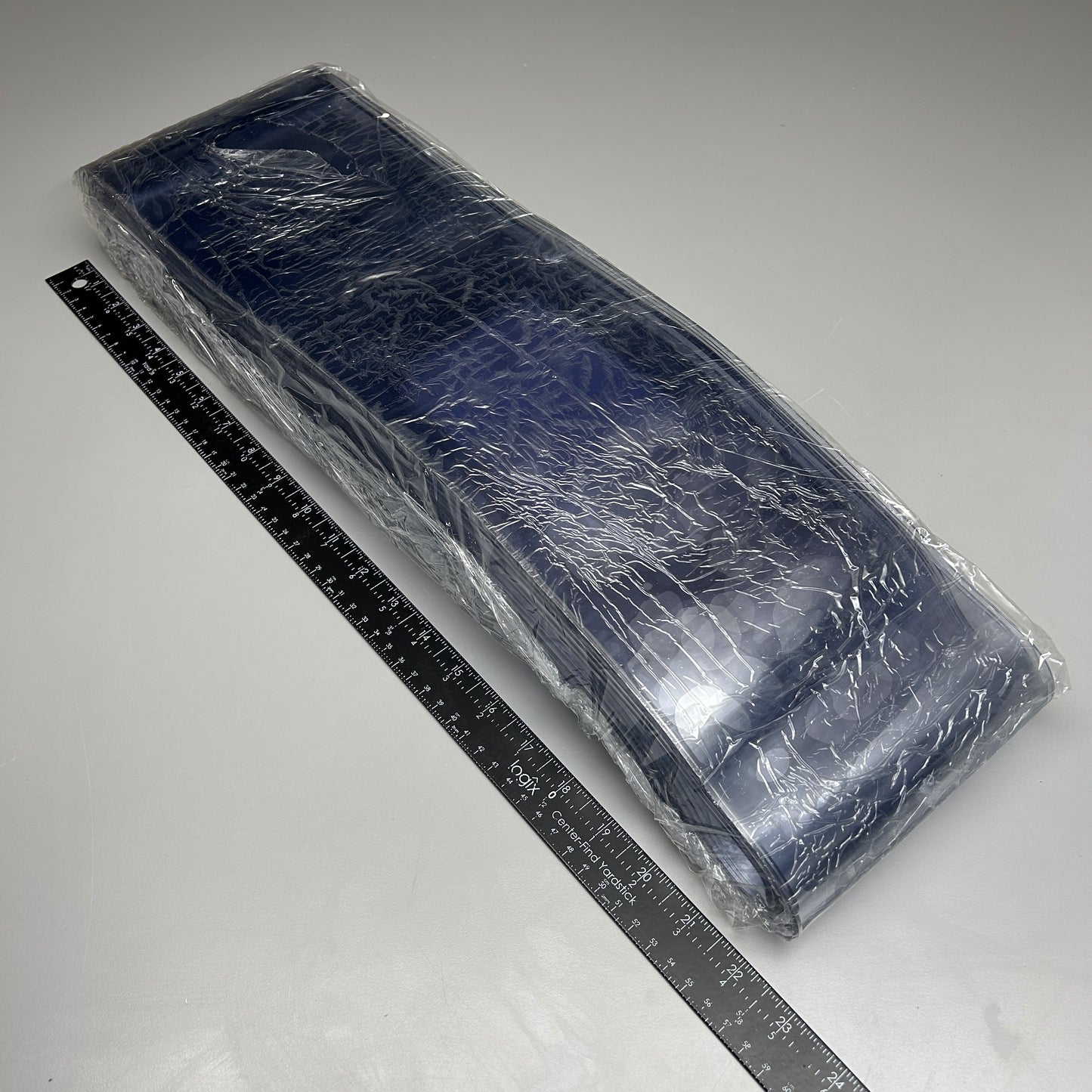 VEVOR 9 Pieces PVC Vinyl Strip Door Curtain 3ft W X 7ft H 50% Overlap Clear (New)