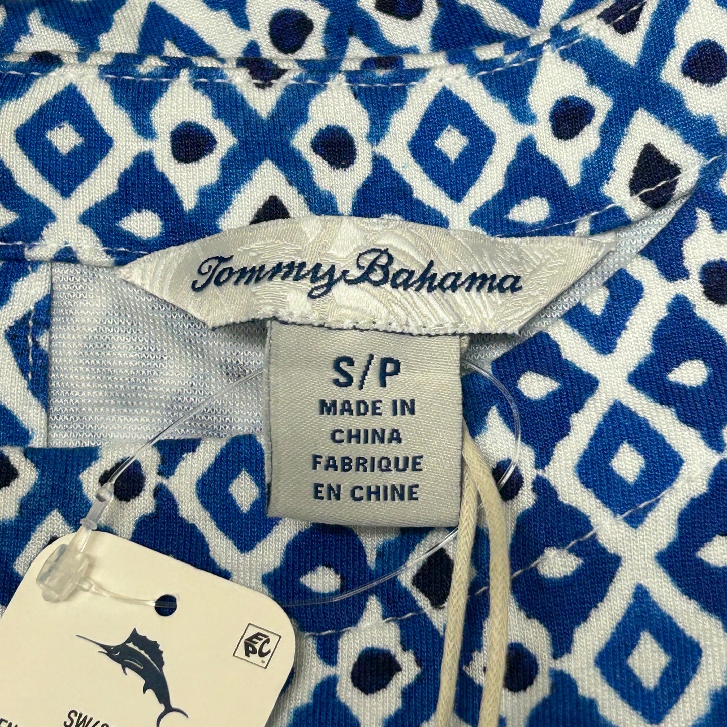 TOMMY BAHAMA Women's Tenali Tiles Short Dress Blue/White Size S (New)