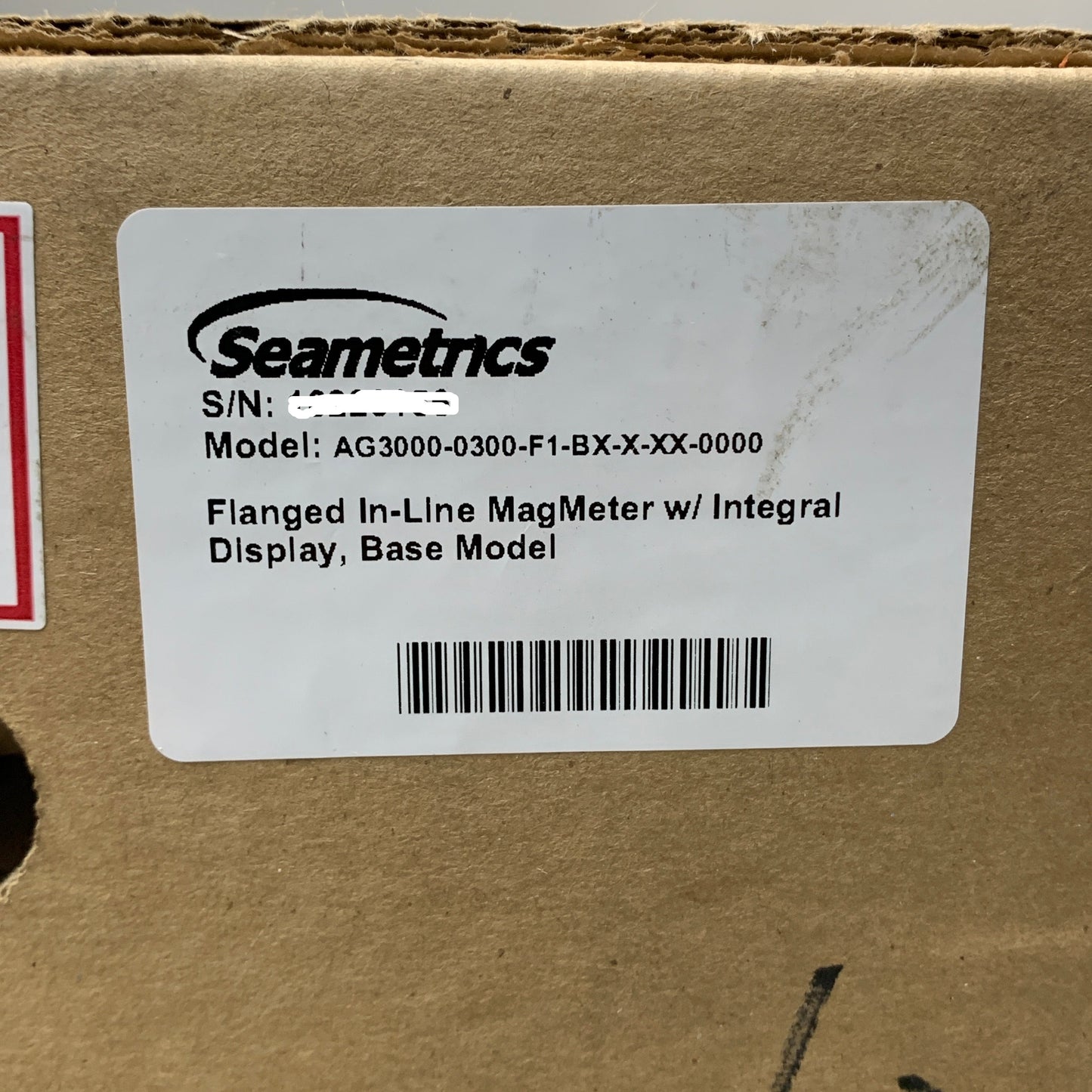 SEAMETRICS Flanged In-Line Mag Meter w/ Integral Display, Base Model AG3000-03000-F1-BX-X-XX-0000 (New)