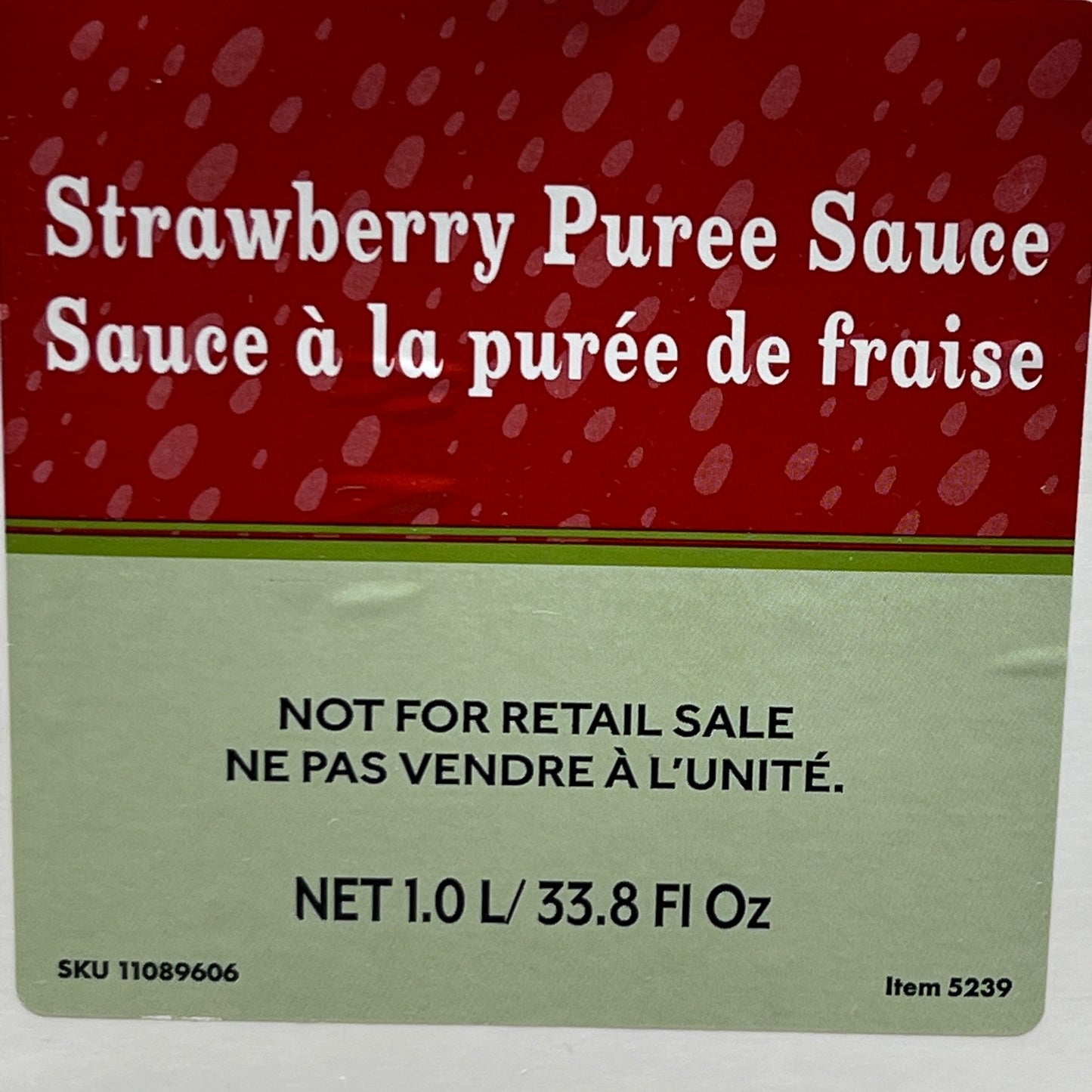 ZA@ STARBUCKS (6 PACK) Strawberry Puree Sauce (33.8 Fl oz/bottle) BB 11/25 As-Is
