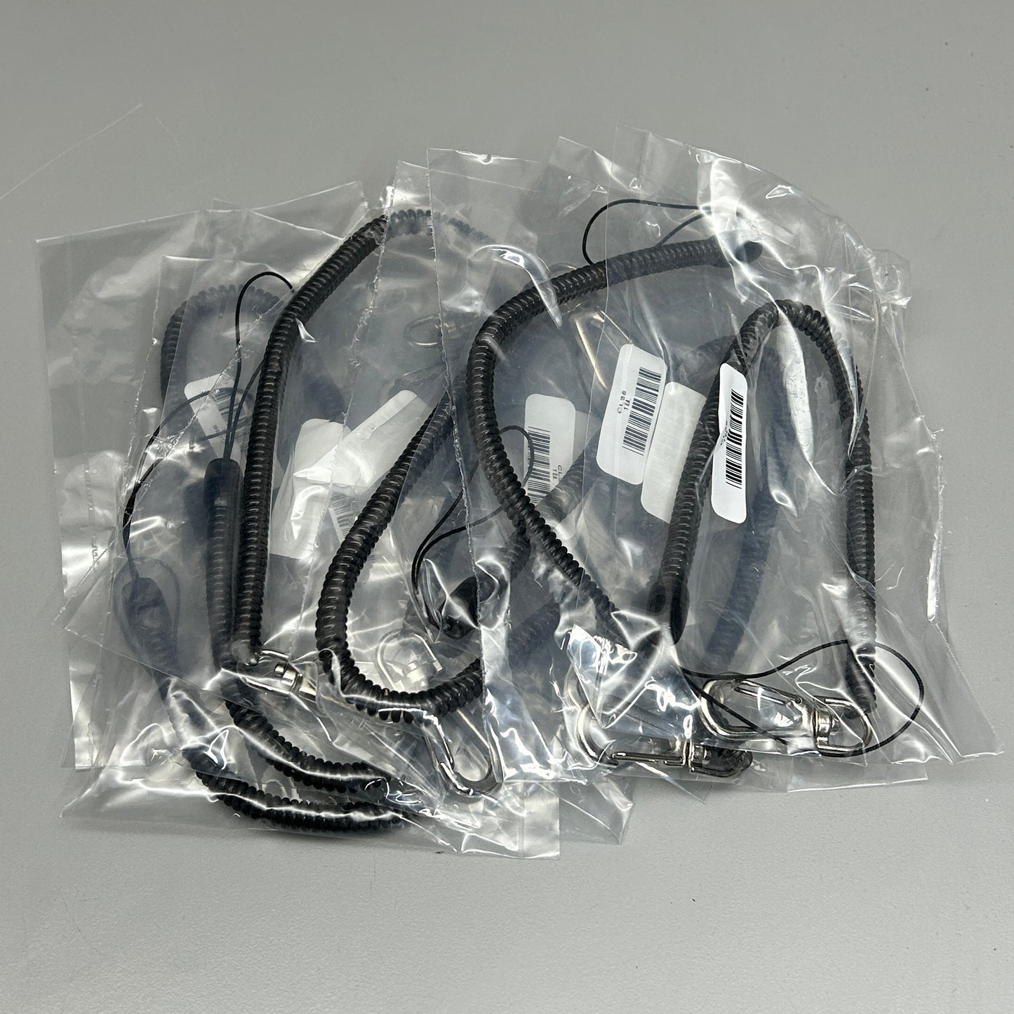 PACIFIC HANDY CUTTER 10-PACK! Coiled Clip Lanyard Elastomer w/ Nylon (New)