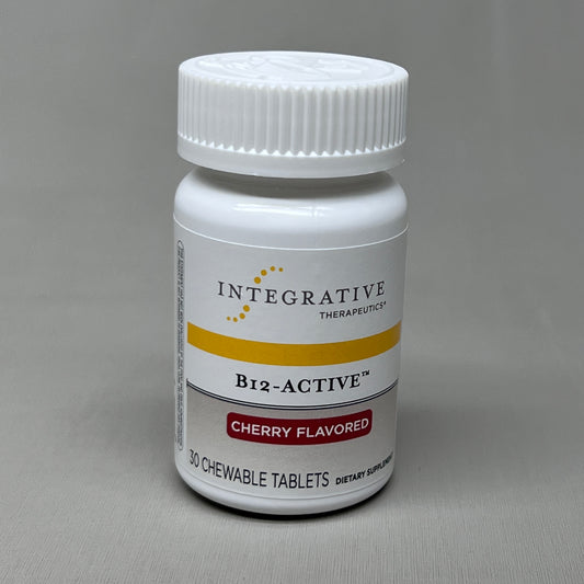 INTEGRATIVE THERAPEUTICS B12-Active Supplement 30 Chewable Tablets 6/25 (New)