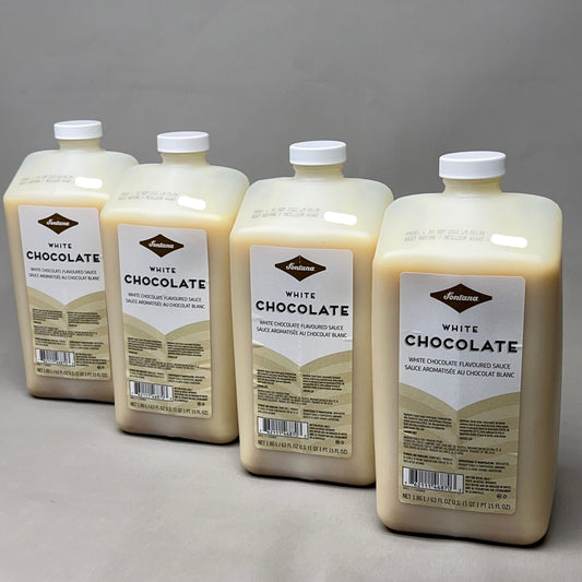 ZA@ STARBUCKS (4 PACK) Fontana White Chocolate Flavored Sauce 1.86 L Bottles BB 07/24 (New) A