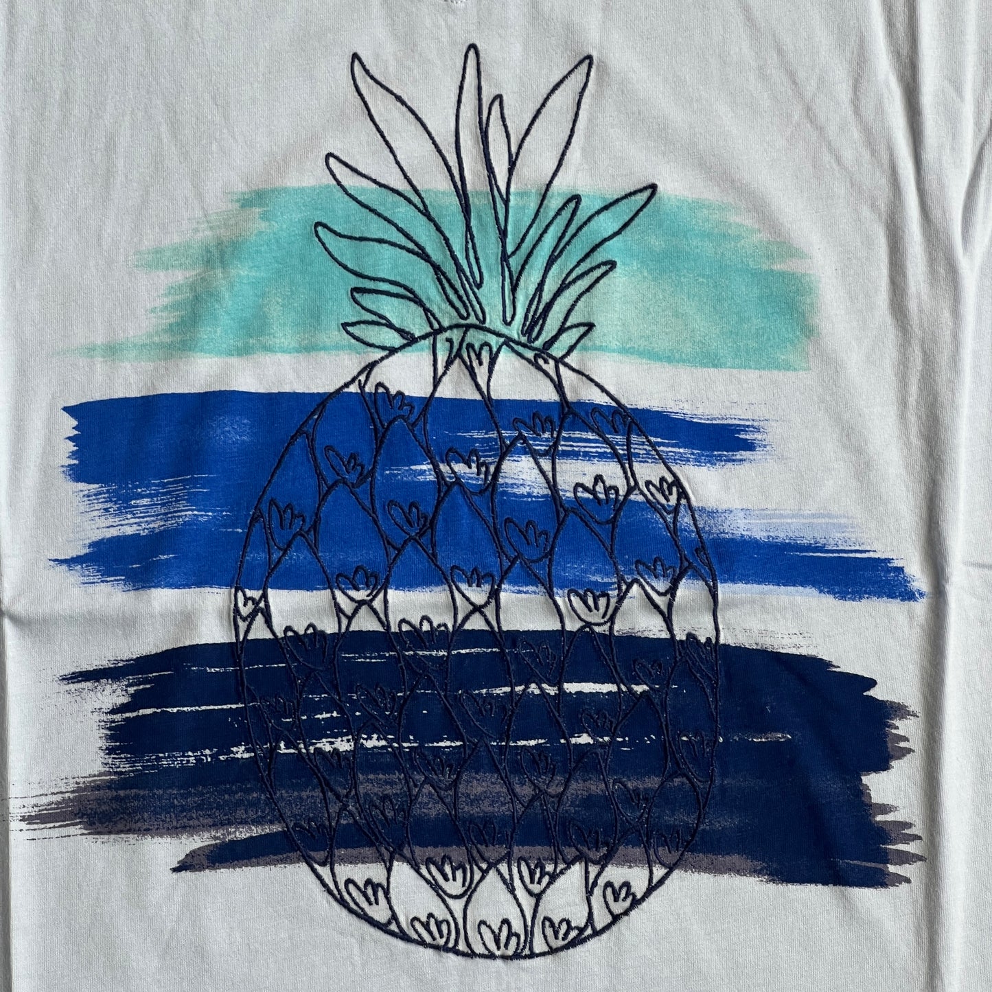 TOMMY BAHAMA Women's Seaport Painted Pineapple Tee T-shirt Dew Drop Size S (New)