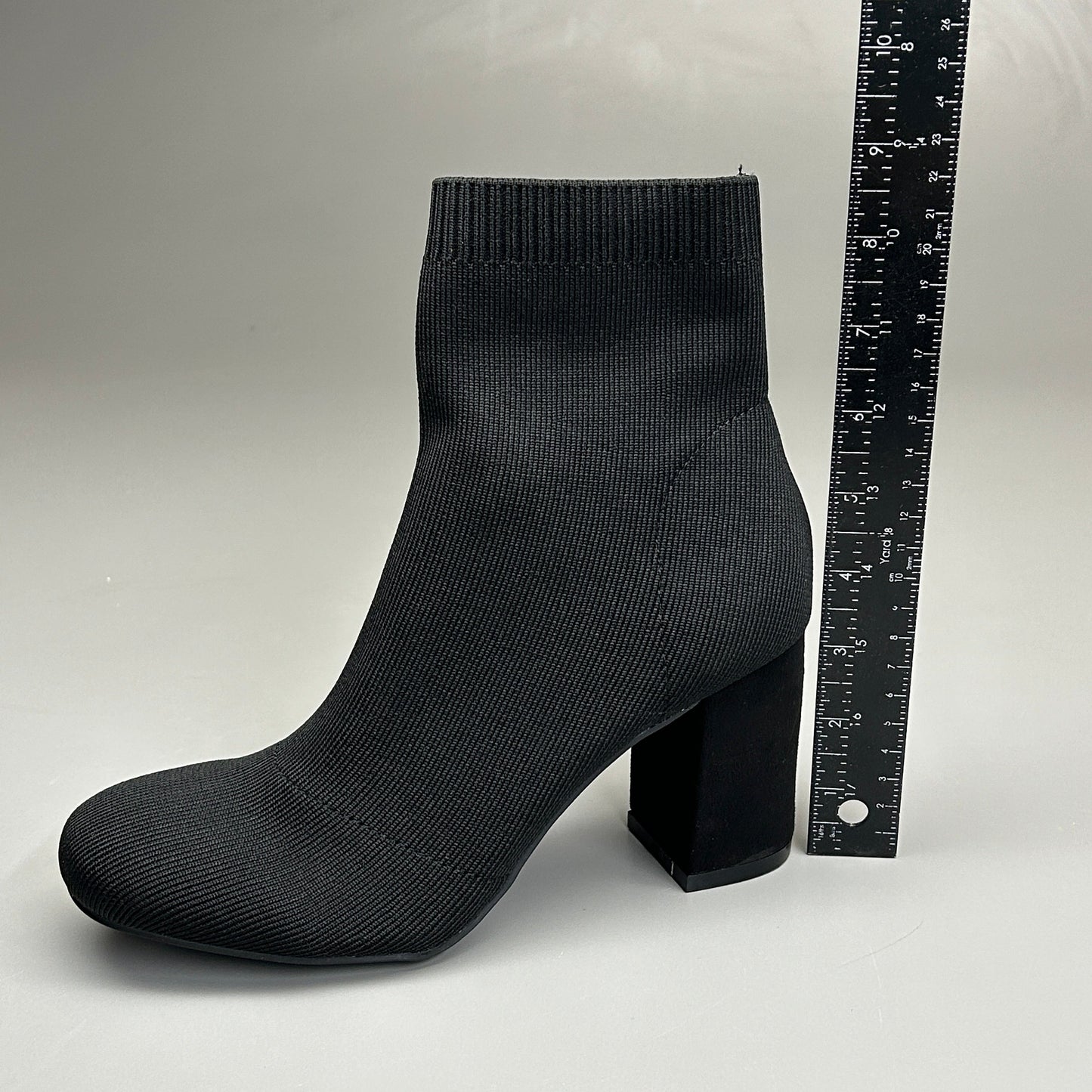 MIA Erika Fly Knit Booties Dress Boots Black 2” Heel Sz 10 GS7553115Y (New)