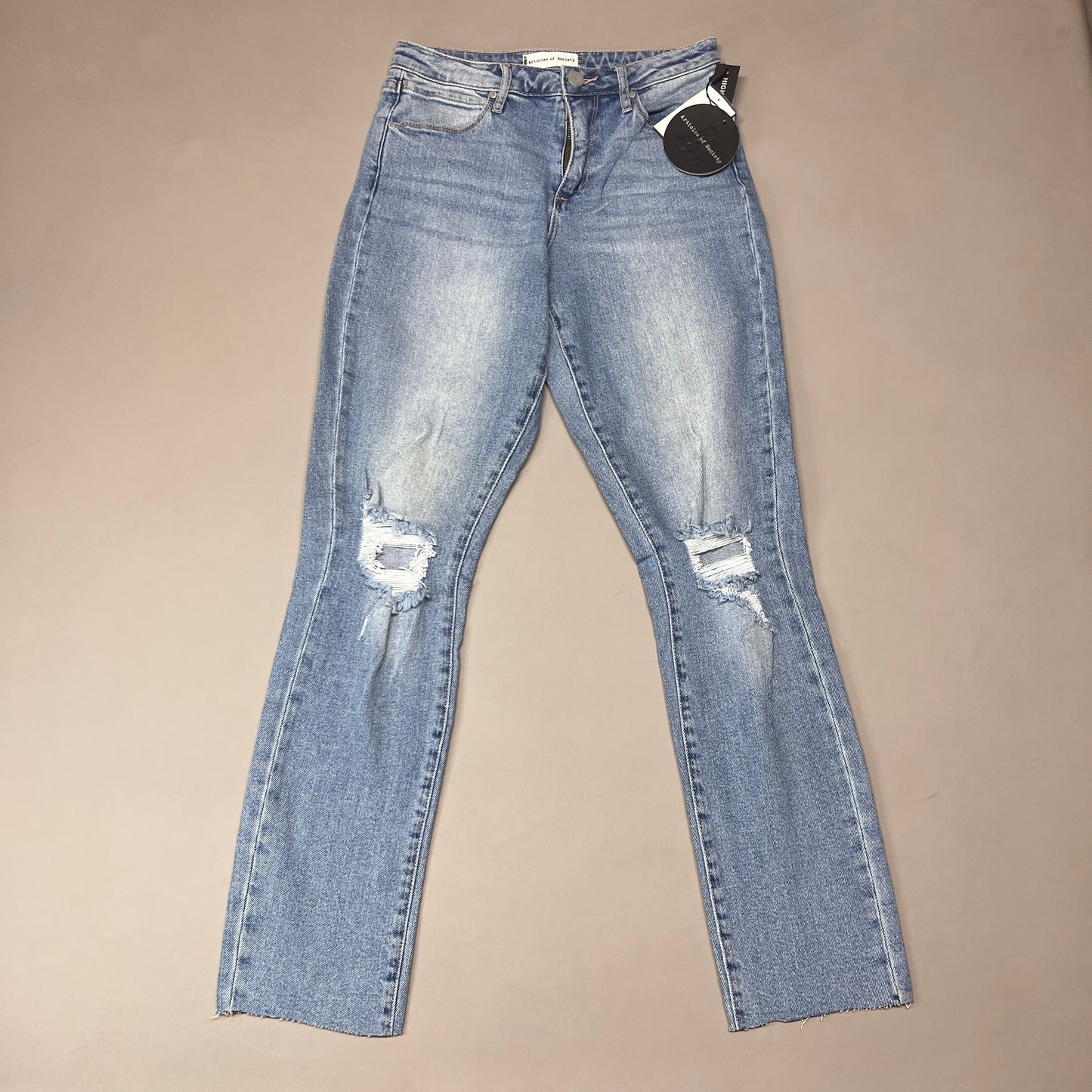 ARTICLES OF SOCIETY Orchidland Ripped Denim Jeans Women's Sz 24 Blue 4009TQ3-717 (New)