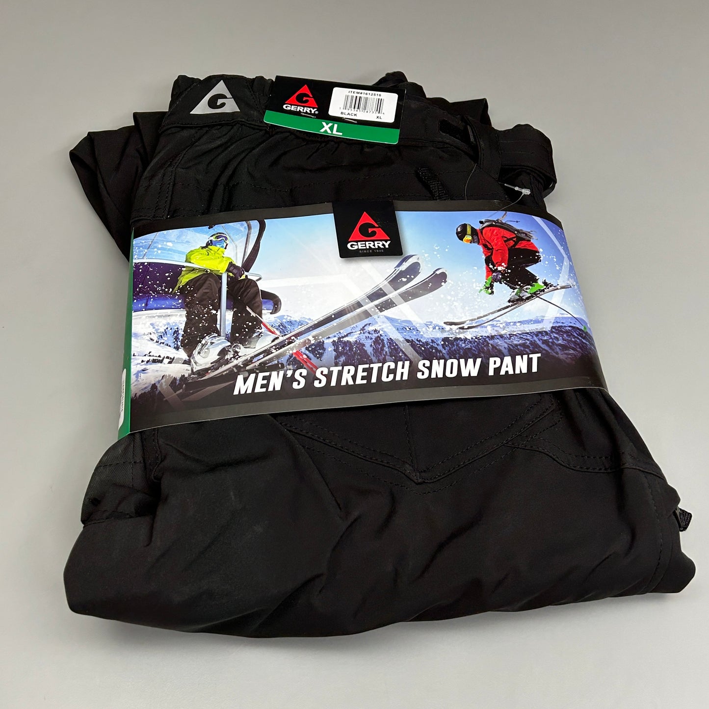 GERRY Men's 4-Way Stretch Snow Pant Black Sz X-Large (New)