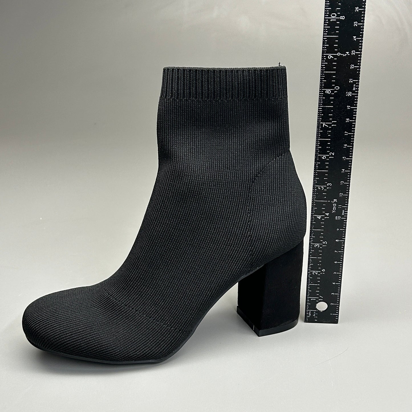 MIA Erika Fly Knit Booties Dress Boots Black 2” Heel Sz 13 GS7553115Y (New)