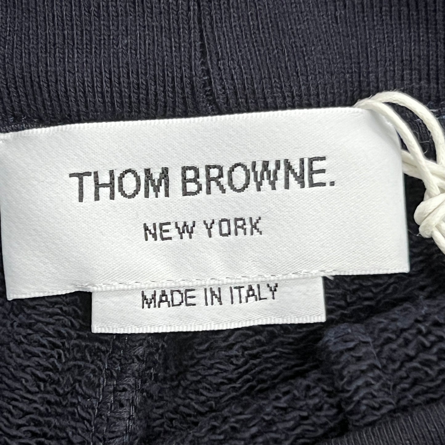 THOM BROWNE Sweatpants in Classic Loopback w/RWB Side Stripes Navy Size 2 (New)