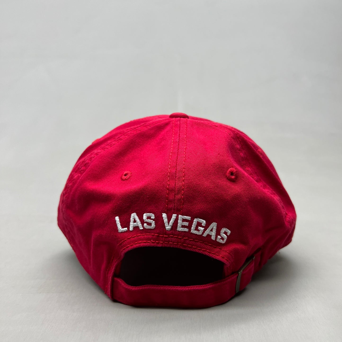 COCA-COLA Las Vegas Script Stretch Baseball Cap Fit Sz One Size Red 23632 (New)