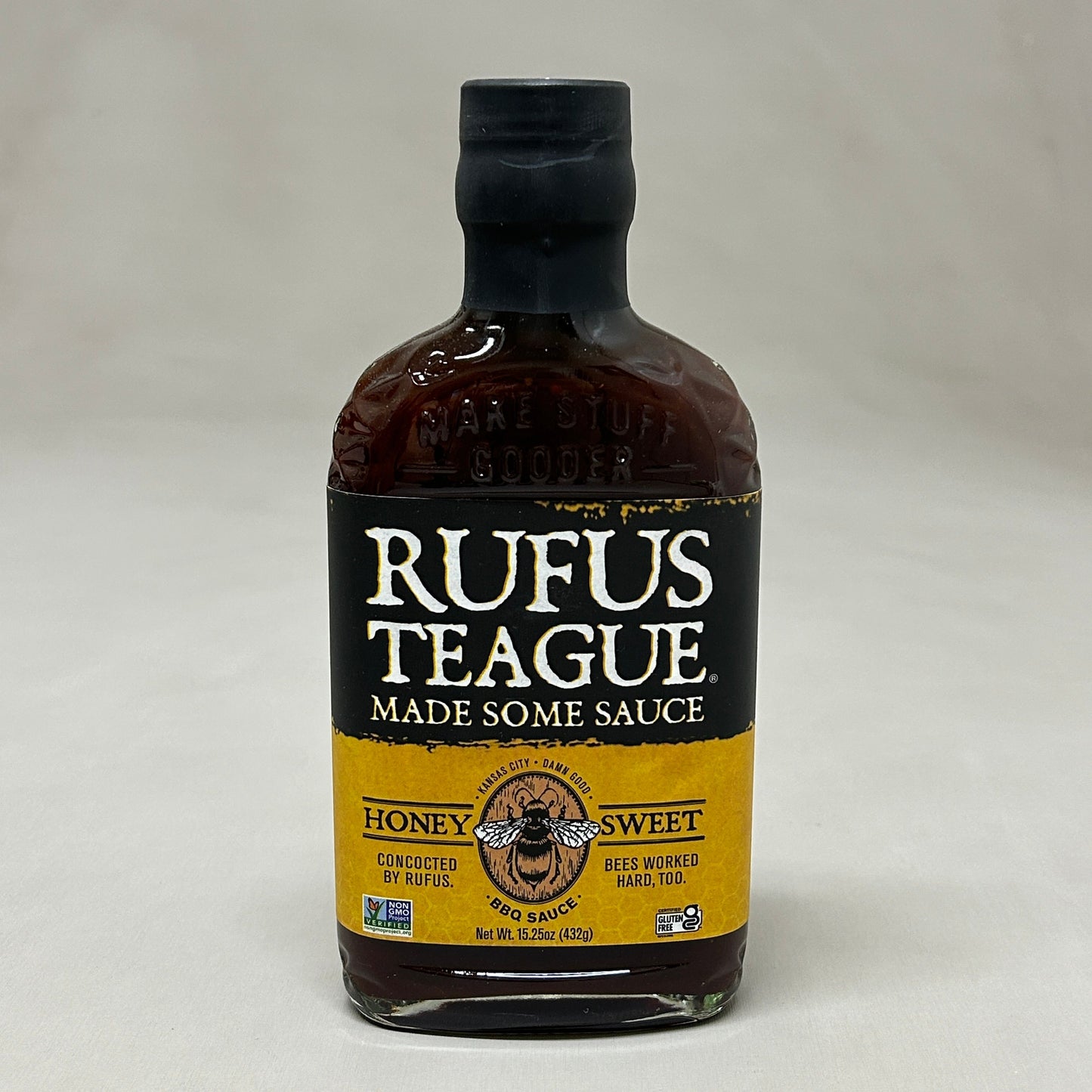ZA@ RUFUS TEAGUE 6-PACK! Honey Sweet BBQ Sauce 15.25 oz Gluten Free Non GMO Exp 06/25 (New) C