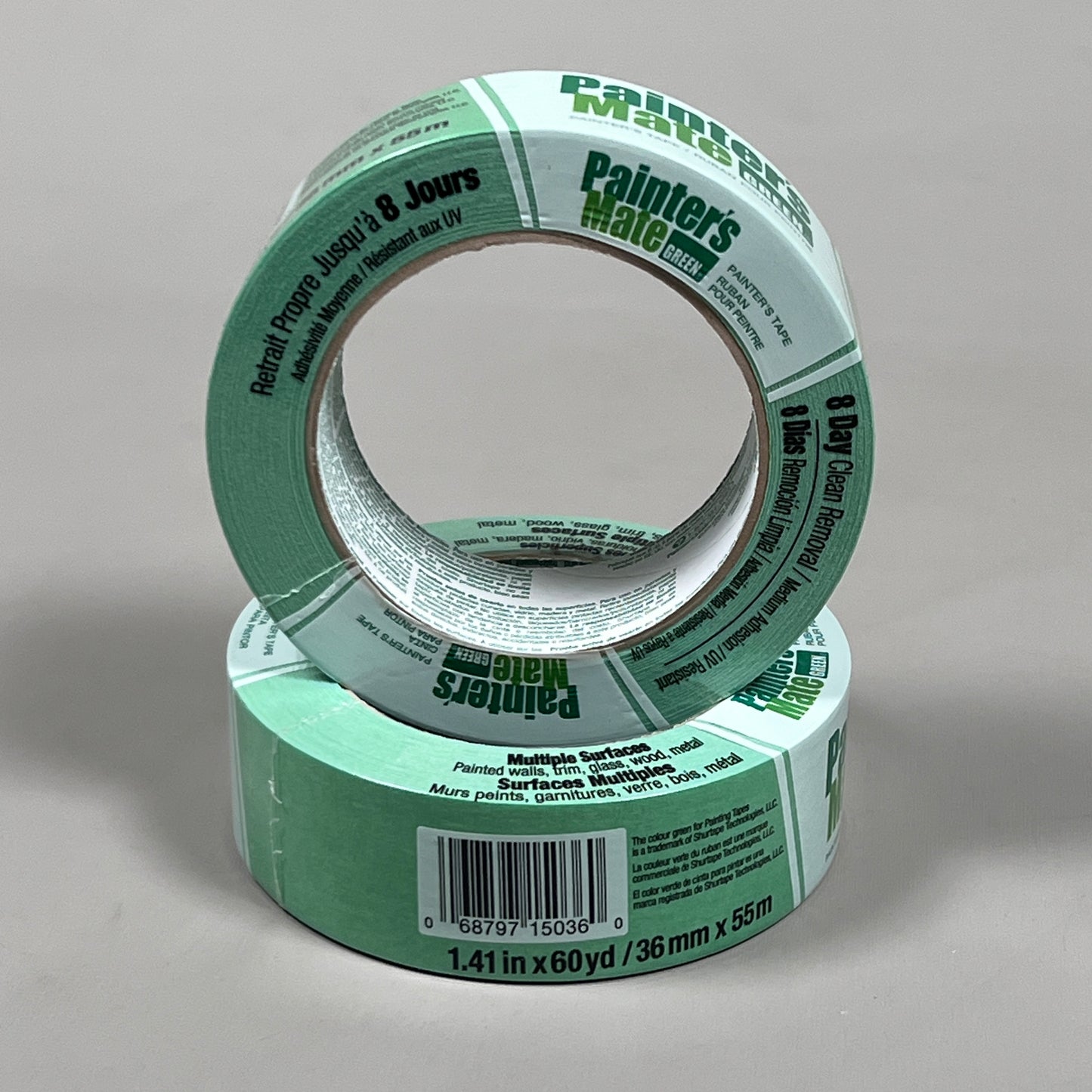 2-PK PAINTER'S MATE Multi-Surface Painter's Tape Green 1.41 IN x 60 YD 332261 (New)