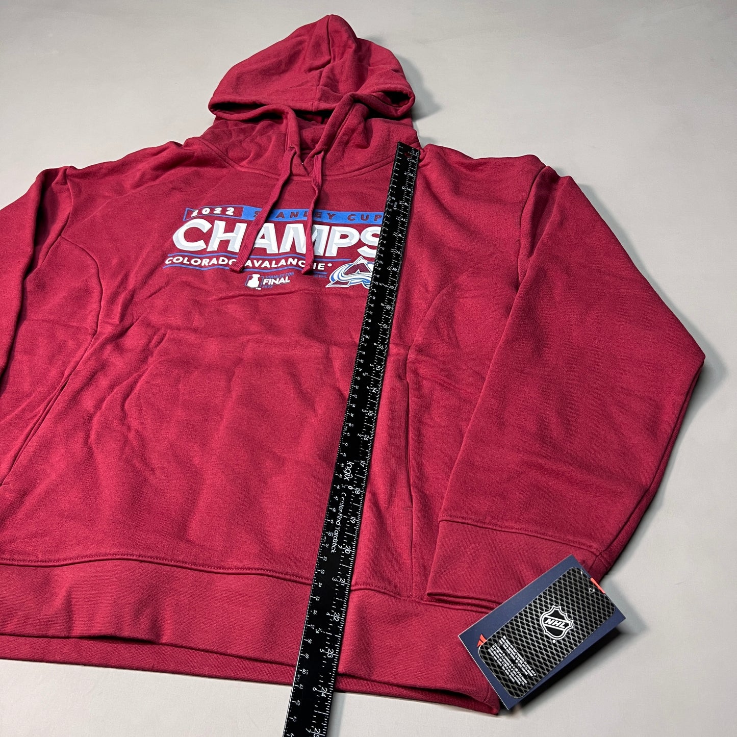 FANATICS 2022 Stanley Cup Champs Colorado Avalanche Final Hoodie Sz S Burgundy 22NHL0024 (New)