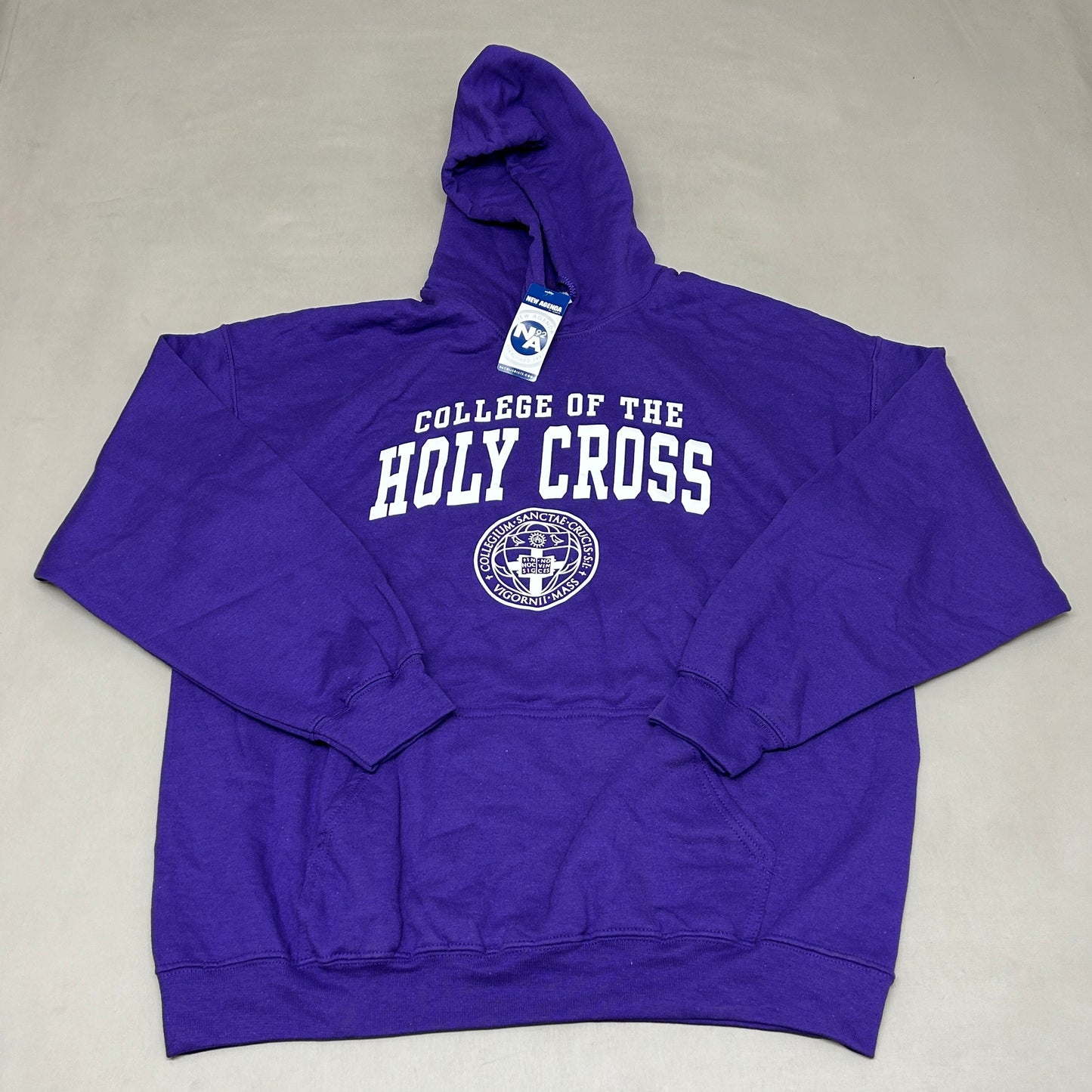 GILDAN College of the Holy Cross Heritage Hooded Sweatshirt Hoodie Unisex Sz XL Purple (New)