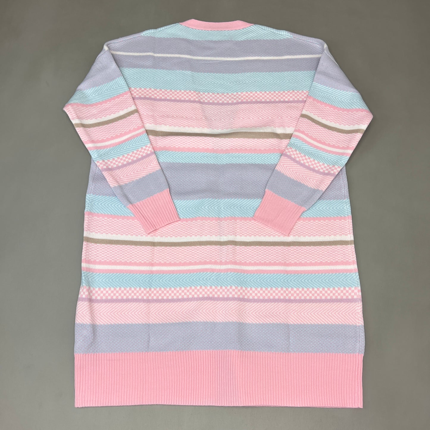 PINK LILY Multi-colored Striped Sweater Cardigan Women's Sz XS PL930 (New)