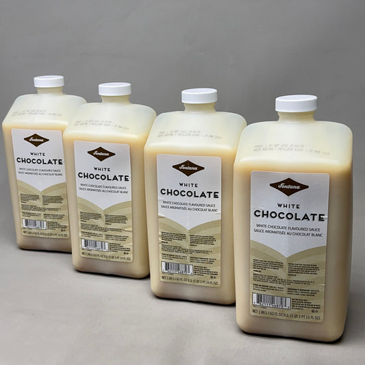 ZA@ STARBUCKS (4 PACK) Fontana White Chocolate Flavored Sauce 1.86 L Bottles BB 12/23 (AS-IS)