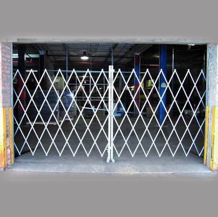 ZA@ PECO Security Double Folding Gate 8-10 Ft Opening 6 ft Height Grey 1065 (New Damaged)