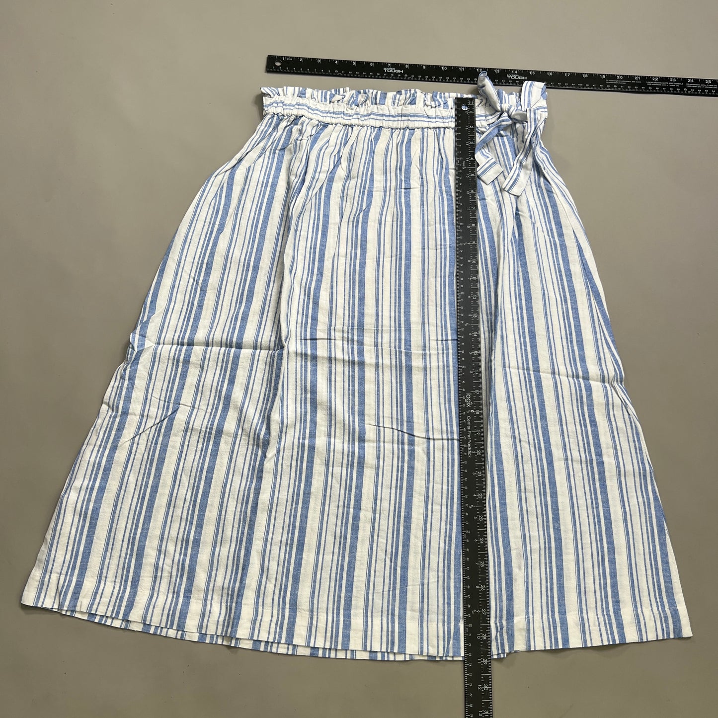 TOMMY BAHAMA Women's Shell Yea Stripe Midi Skirt Turkish Sea Size M (New)