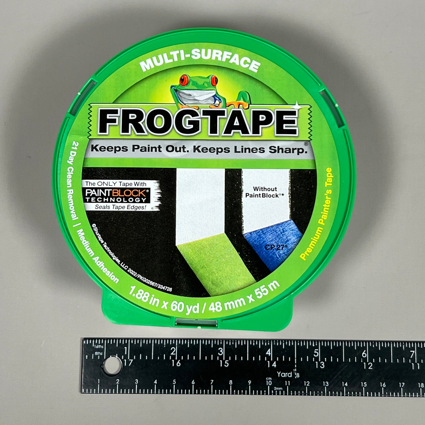 2-PK SHURTAPE FROGTAPE Multi-Surface Masking Tape Green 1.88 in x 60 yd 334726 (New)