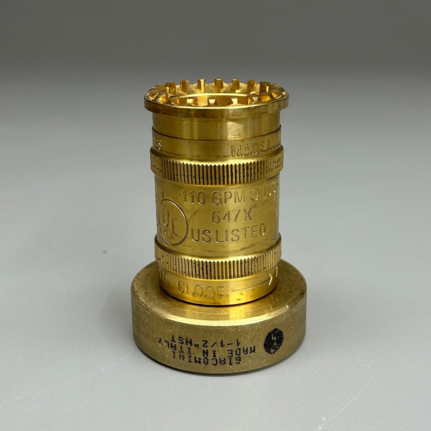 ZA@ GIACOMINI Brass Adjustable Fog Nozzle 1 1/2" NST A7AY001 (New) F