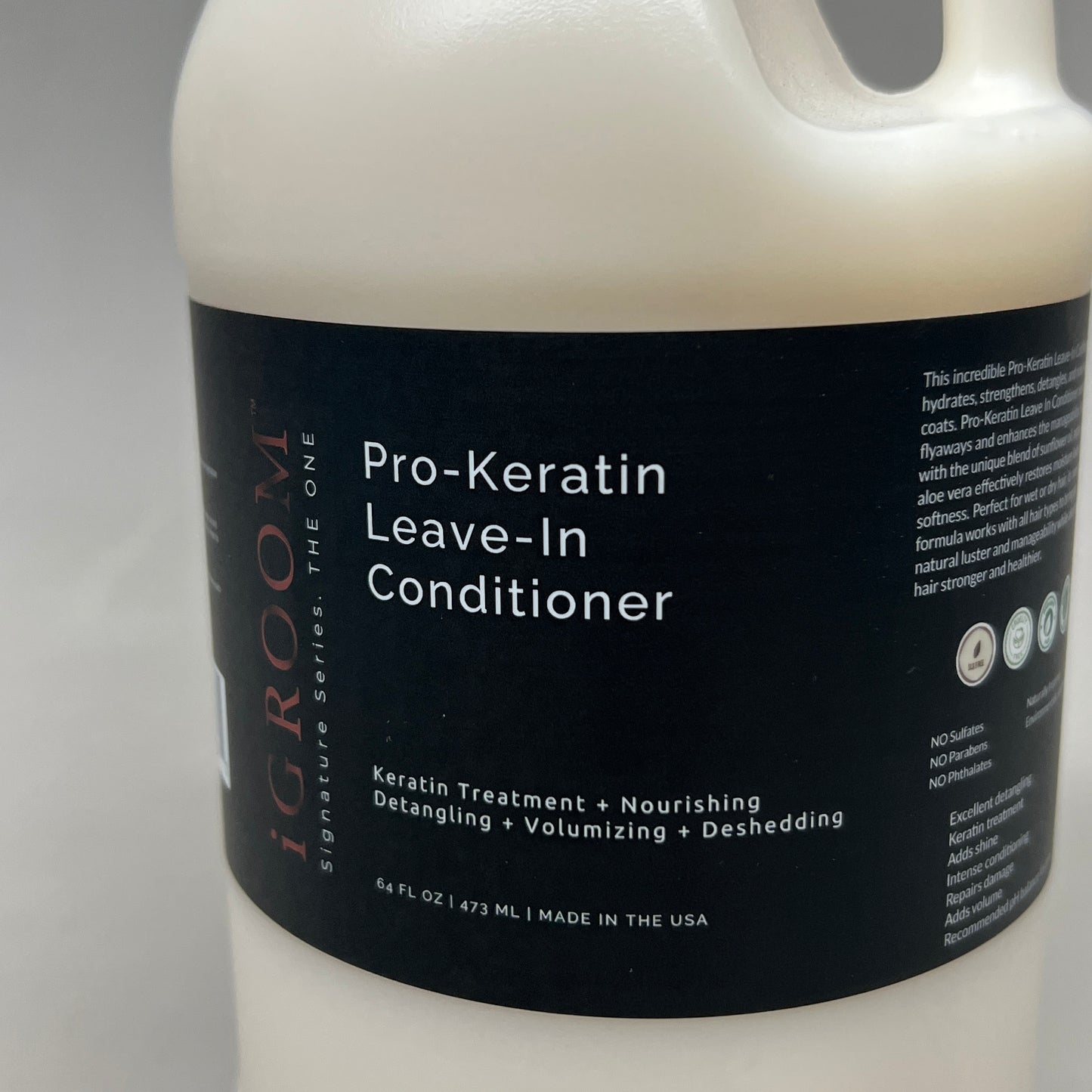 IGROOM Pro-Keratin Leave-In Pet Conditioner, Luxury Pet Care 64 fl oz (New)