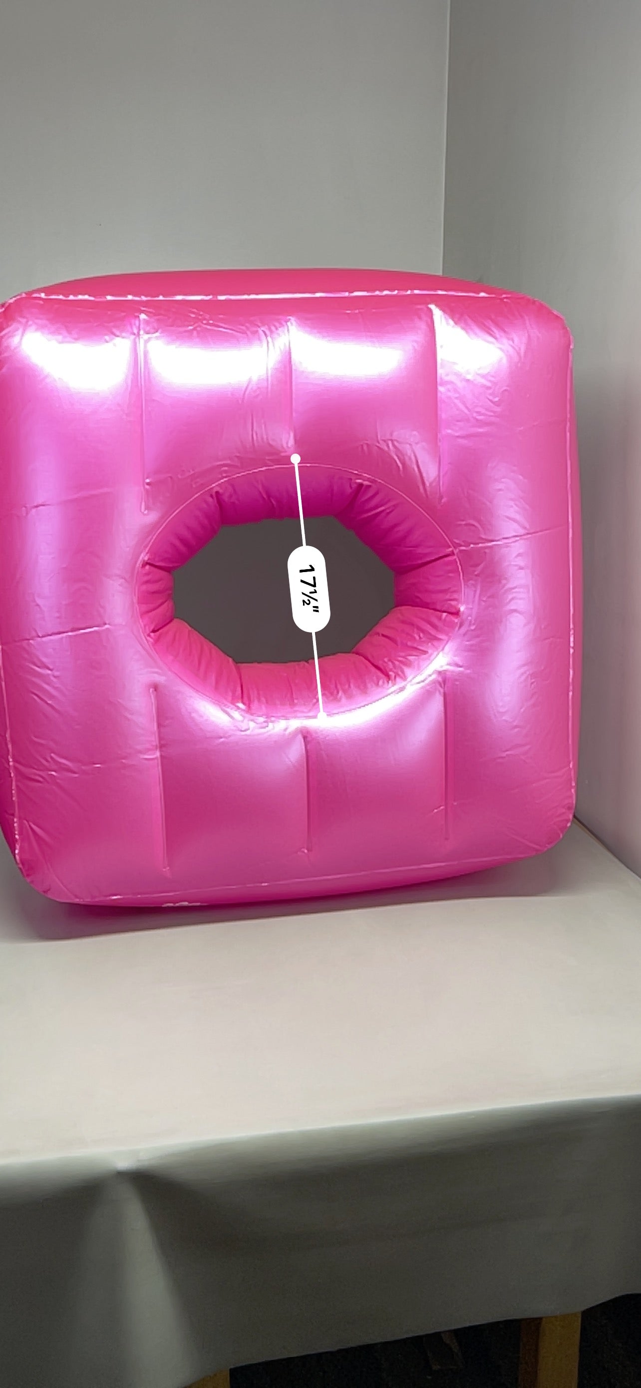 ZA@ BOOTY BEAN BAG BBL Small Inflatable Air Mattress Pink 22" Square (New) C