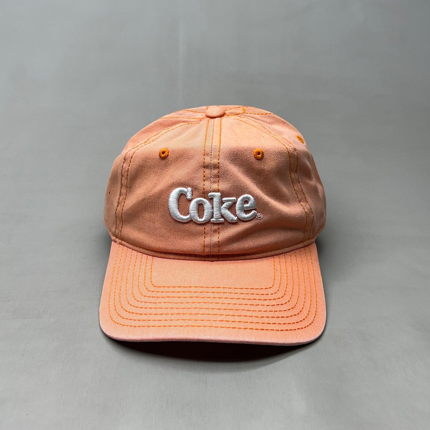 COCA-COLA Baseball Cap Strap Back Sz One Size Orange 23635 (New)