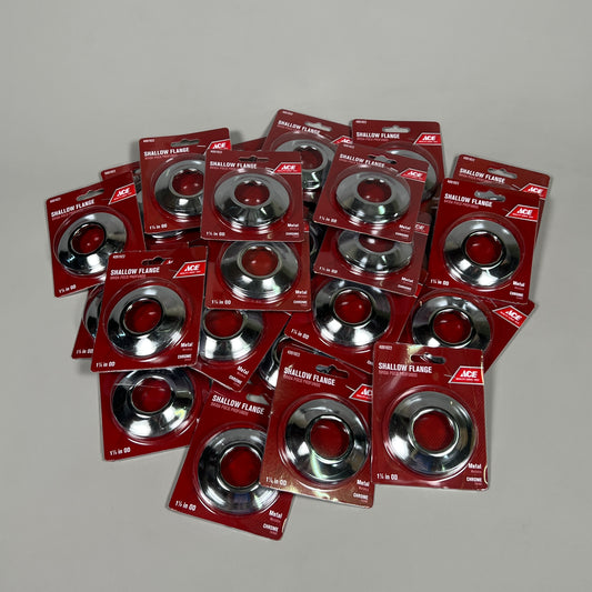 ACE 25-PACK of 1-1/4 in. Metal Shallow Flange Metal Chrome (New)