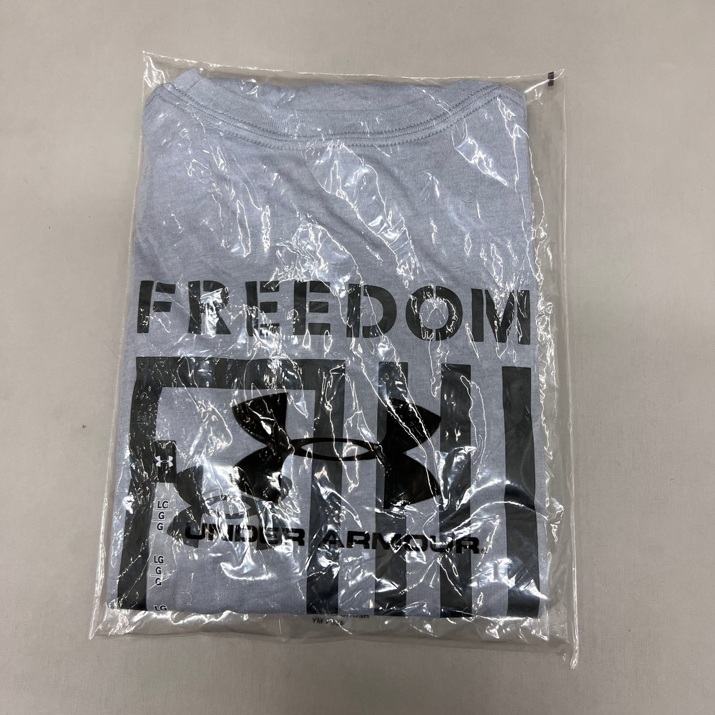 UNDER ARMOUR Freedom Flag T-Shirt Men's Steel Medium Heather / Black-035 Sz L 1370810 (New)