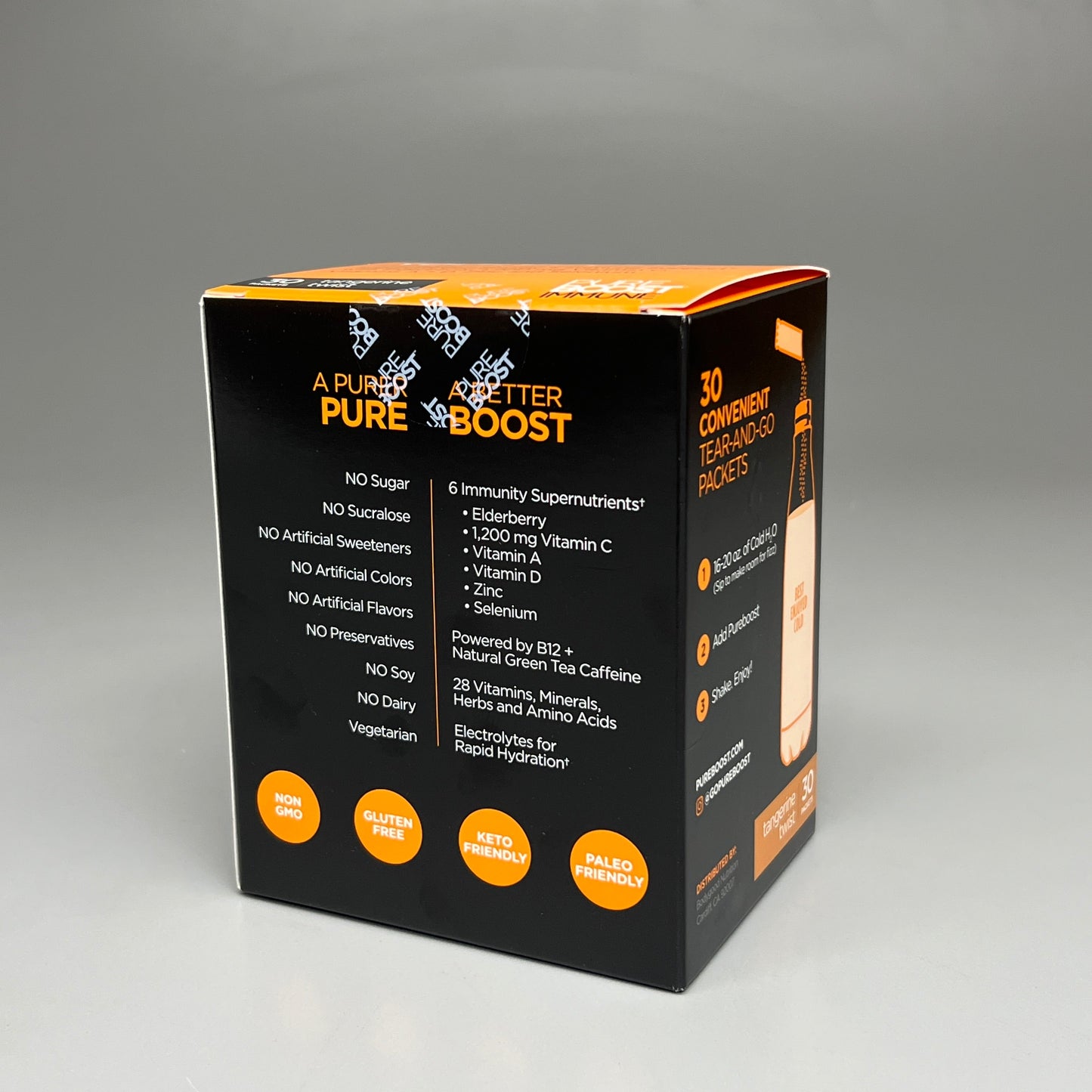 ZA@ PUREBOOST IMMUNE Antioxidant Energy Mix 12 Boxes of 30 Packets 04/24