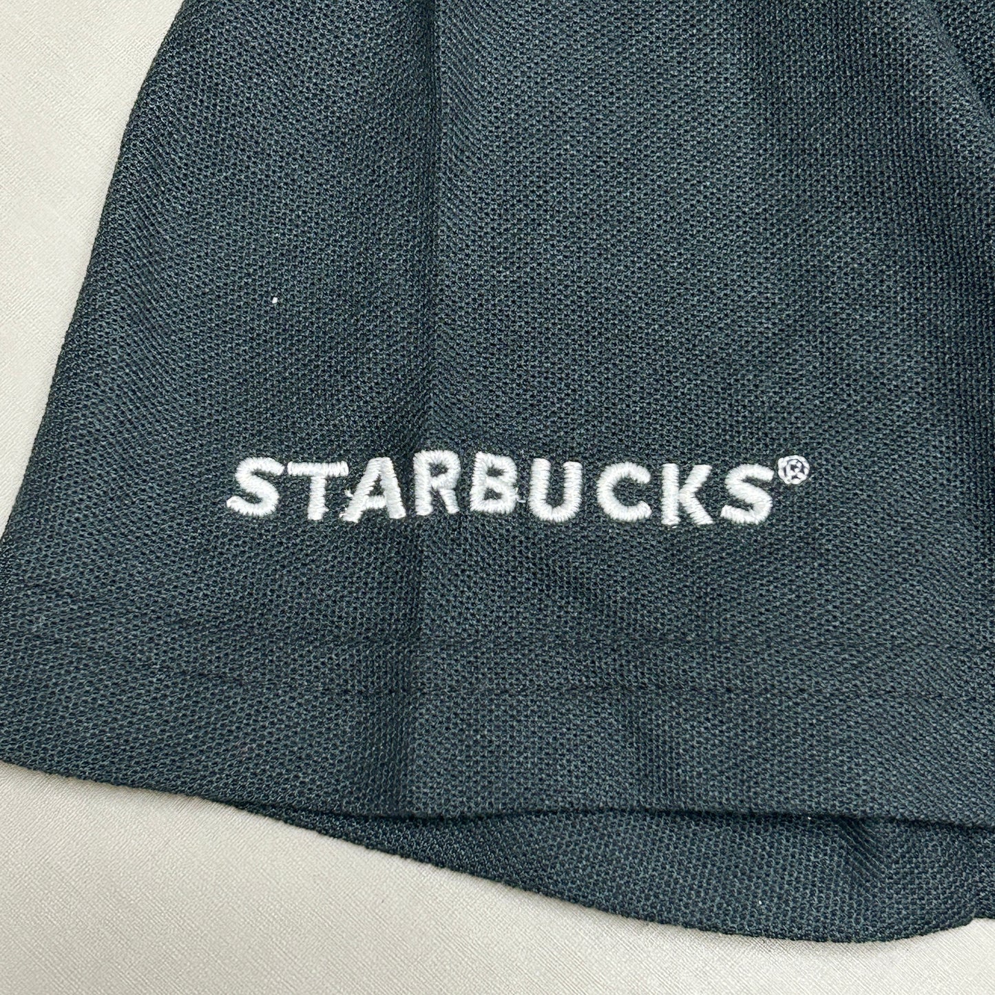 STARBUCKS Embroidered Employee T-Shirt Work Polo Uniform Unisex Sz XL Black (New)