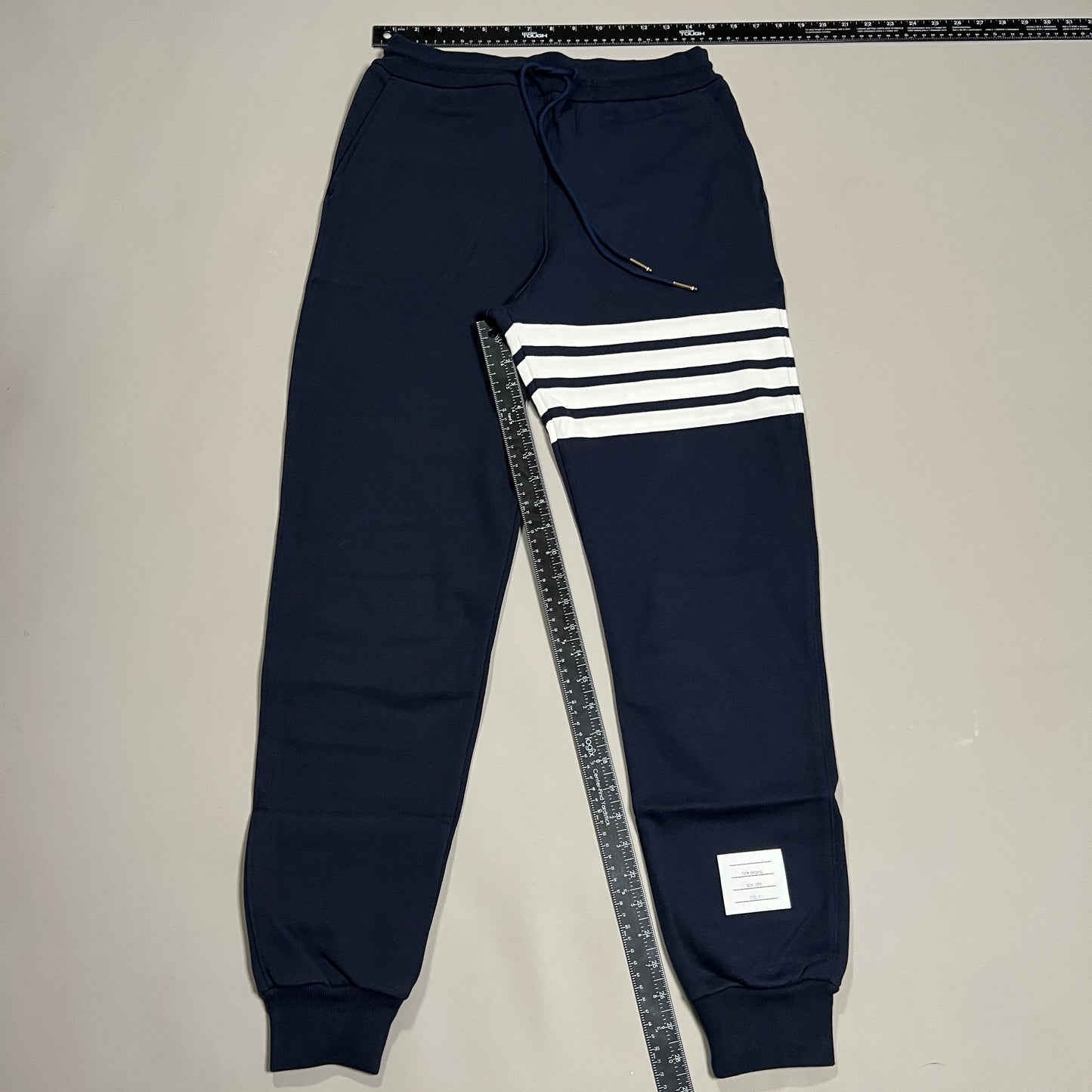 THOM BROWNE Classic Sweat pants w/Engineered 4 Bar Loop Back Navy Size 2 (New)