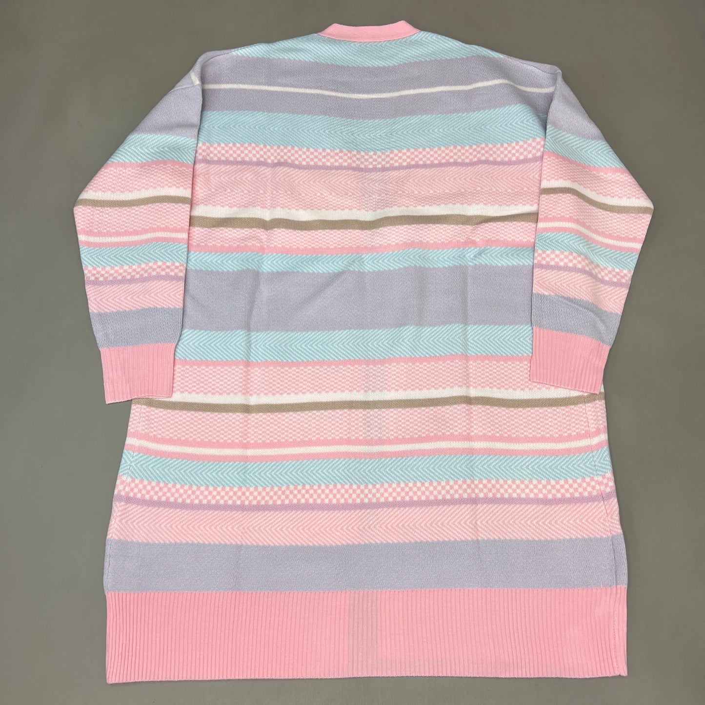 PINK LILY Multi-colored Striped Sweater Cardigan Women's Sz S PL930 (New)
