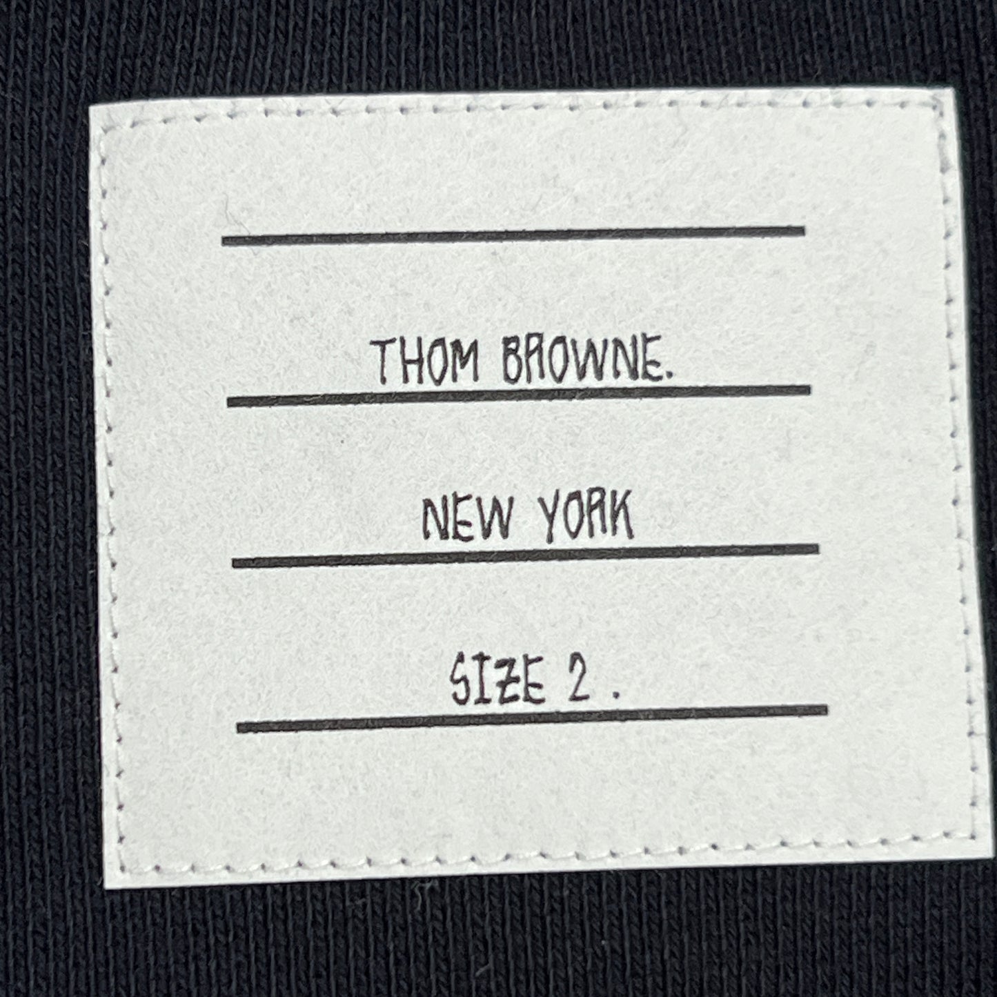 THOM BROWNE Sweatpants in Classic Loopback w/RWB Side Stripes Navy Size 2 (New)