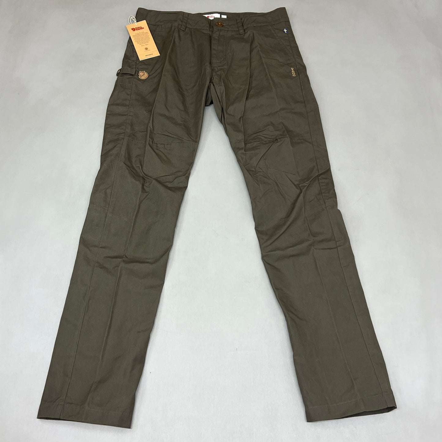 FJALLRAVEN Sormland Long Tapered Pants Men's Sz US 30-31 EUR 46 Dark Olive (New)