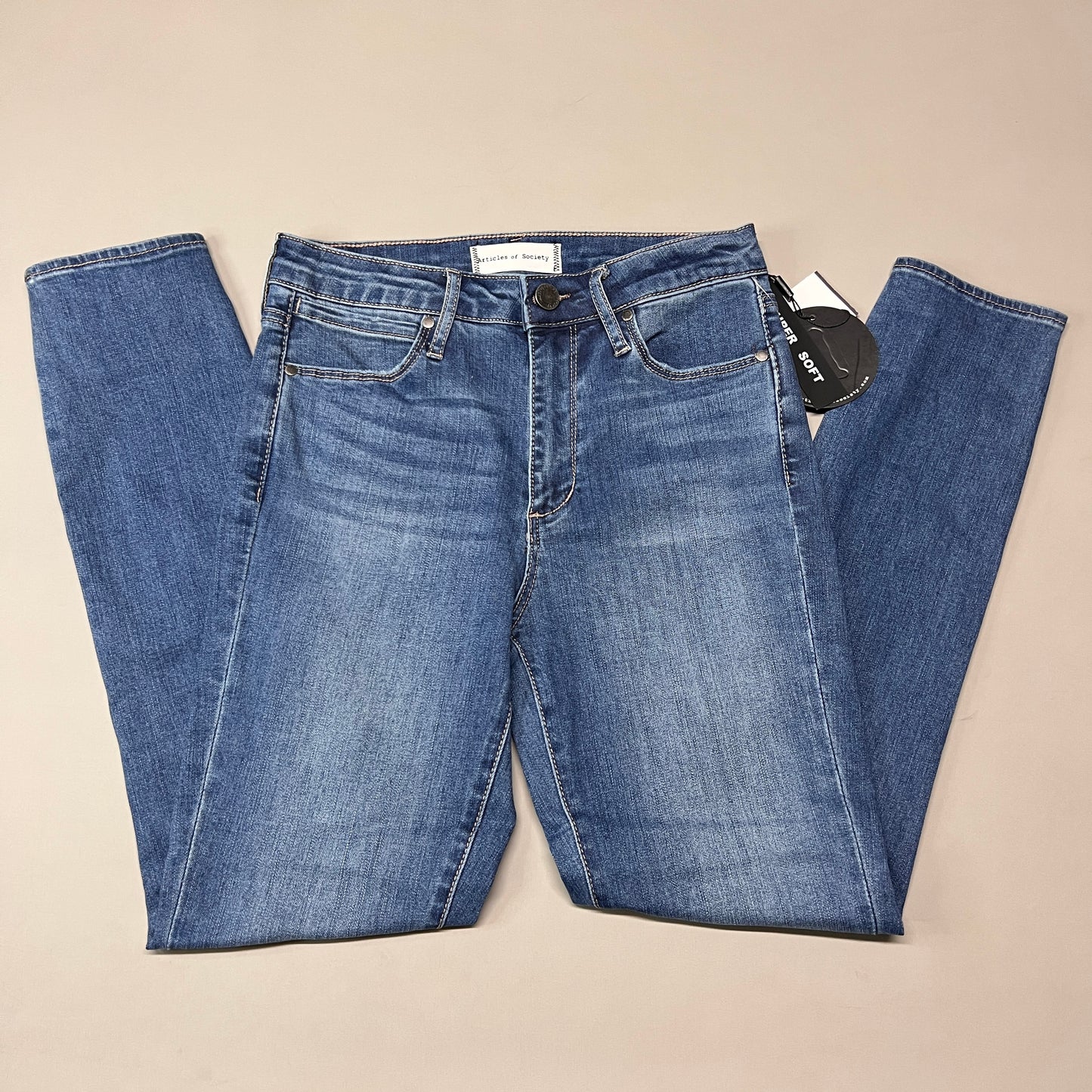 ARTICLES OF SOCIETY Pearl City Denim Jeans Women's Sz 25 Blue 4018PLV-712 (New)