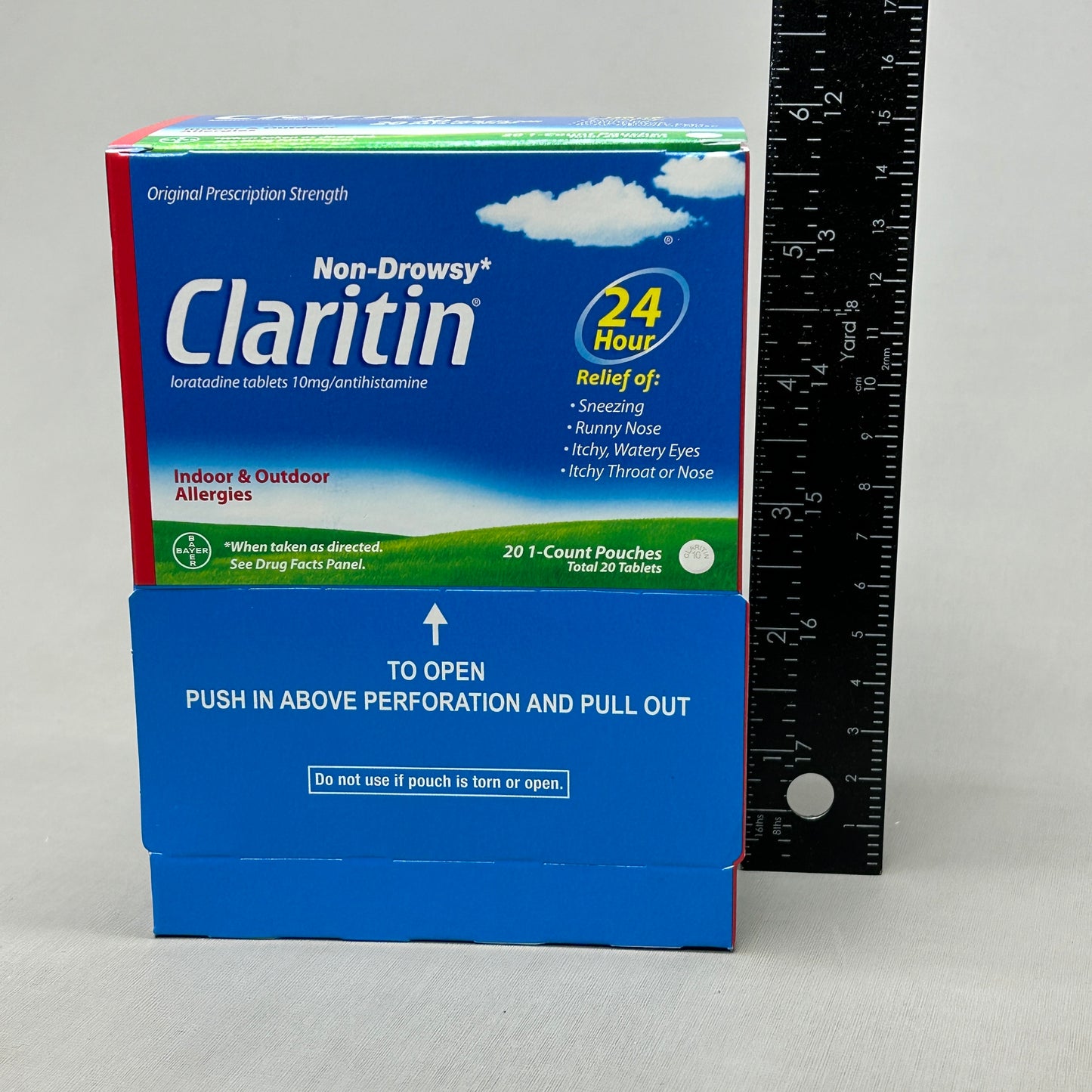 CLARITIN Non-Drowsy Loratadine Tablets 24 Hour Indoor & Outdoor Allergies Exp 07/25 (New)